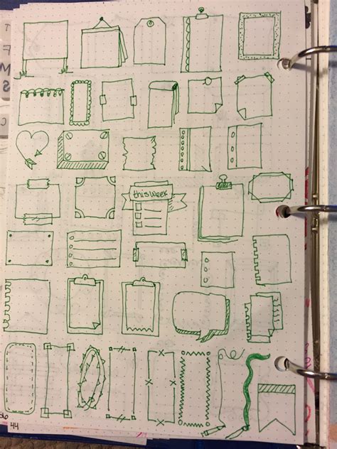 Bullet Journal Boxes And Frames For Creative Planning