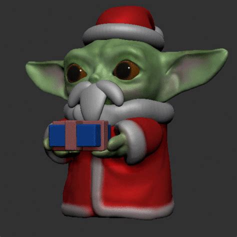 Download 3d Printer Model Baby Yoda Santa ・ Cults