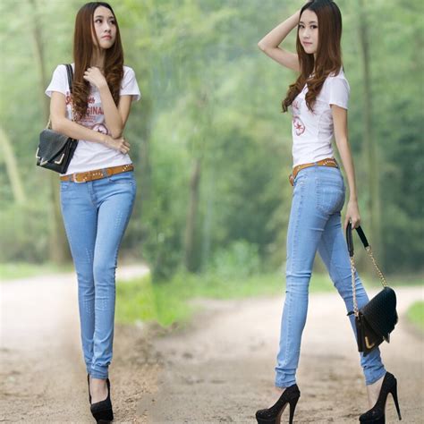 2014 Fall Colored Section Slim Thin Skinny Pants Stretch Jeans Women