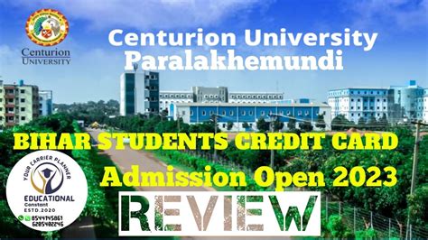 Centurion University Paralakhemundi Admission Open Bihar Students Credit Card Youtube
