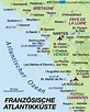 Karte von Französische Atlantikküste (Region in Frankreich) | Welt-Atlas.de