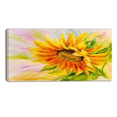 Designart Sunflower Wrapped Canvas Print Wayfair Canvas Art