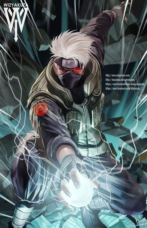Kakashi Hatake Naruto 11 X 17 Digital Print Anime Personagens De