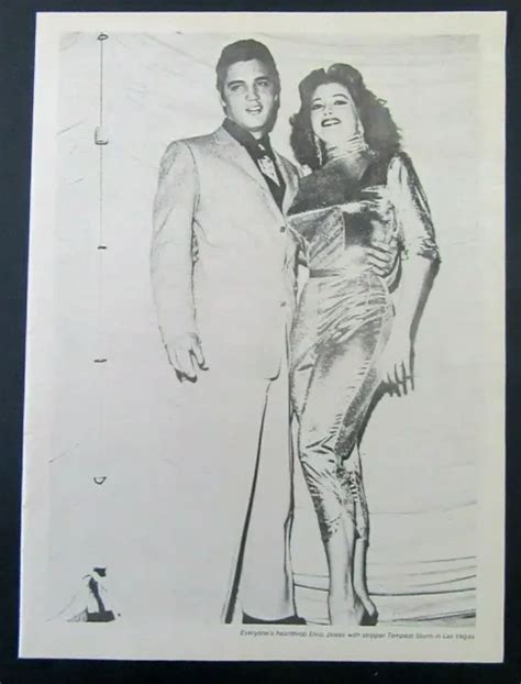 Vintage Elvis Presley W Tempest Storm 8x11 Magazine Page Pin Up