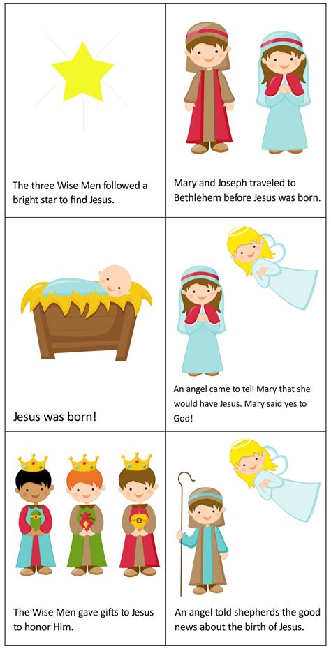 Printable Nativity Story Sequencing Large 185 Cm Square Nativity
