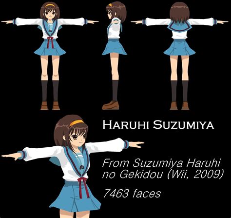 Haruhi Suzumiya 3d Model By Vert092 On Deviantart