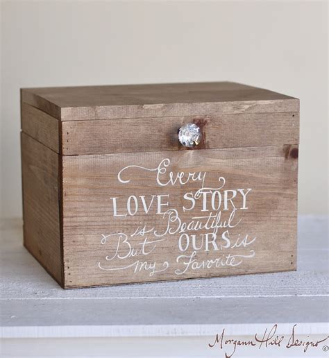 Morgann Hill Designs Wedding Card Box Rustic County Barn Hand Painted