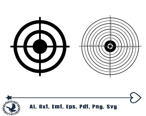 Target Aim Archery Target Svg Crosshair Svg Bullseye Svg Etsy