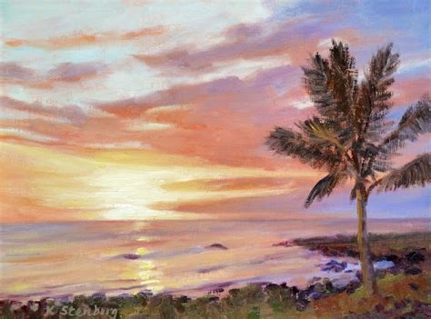 Kim Stenbergs Painting Journal Tropical Sunset Oil On Linen 9 X