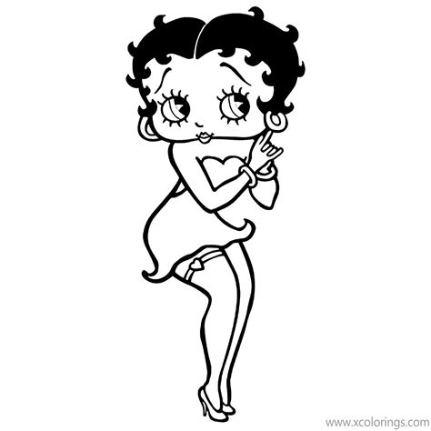 Gorgeous Betty Boop Coloring Pages