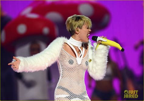 Miley Cyrus Sings Wrecking Ball In Nearly Nude Outfit Video Photo Miley Cyrus