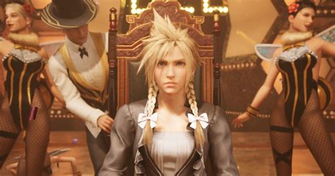 Cloud Aerith And Tifa Will Have Multiple Outfits During The Cross Dressing Quest In Final