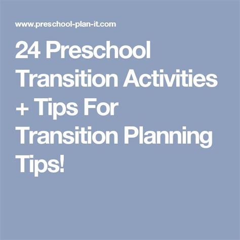 5 Preschool Transition Activities Tips For Transition Planning Tips