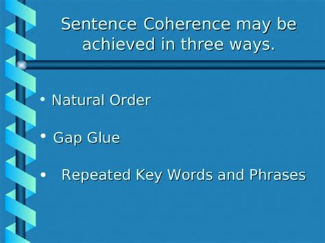 Blueprint Sentence Coherence Ppt Powerpoint