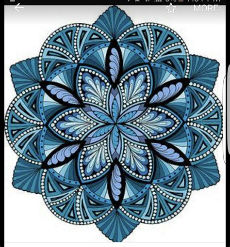Blue Mandala Good For A Tattoo Idea Mandala Mandala Design Art