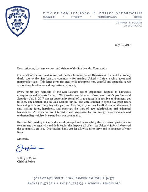 Letter To Police