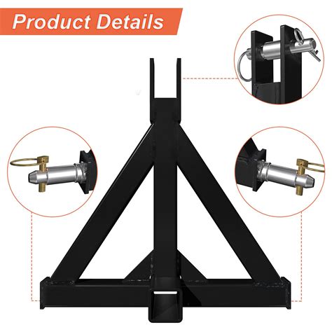 Sulythw 3 Point Hitch 2 Tractor Drawbar Adapter Heavy Duty Hitch