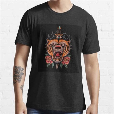 Traditional Tiger Tattoo Flash T Shirt For Sale By BuyThePeople
