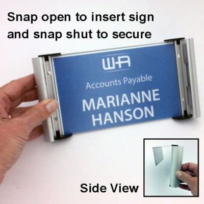 Unique Snap Frames For Cubicle Name Plates X NapNameplates Com