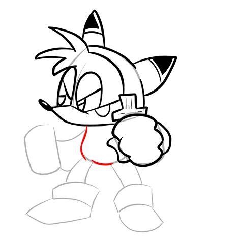How To Draw Tails Fnf Tails Halloween Sketchok Easy Drawing Guides