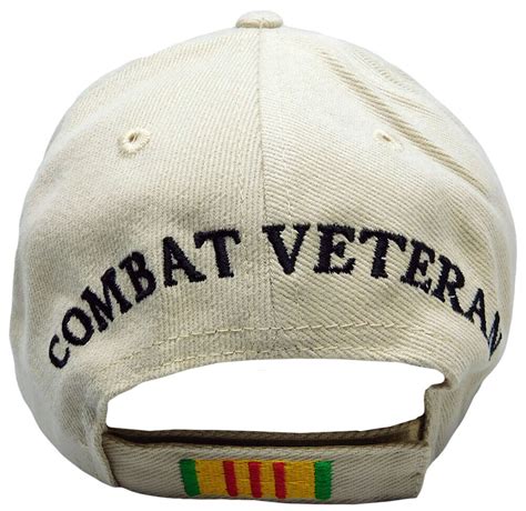Cp Khaki Us Vietnam Combat Veteran Proudly Served Embroidered Cap W Logo Ebay