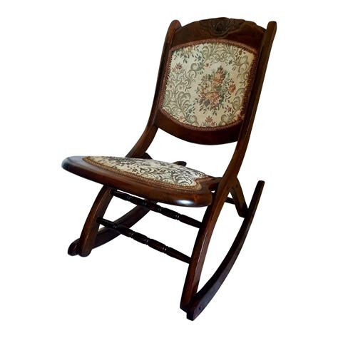 Antique Folding Rocking Chair Chairish