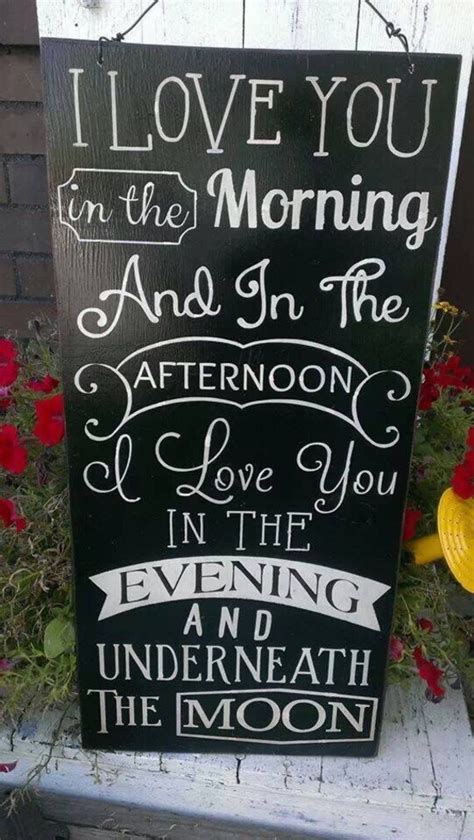 Items Similar To I Love You In The Morning Wood Sign On Etsy
