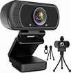 Webcam HD 1080p Web Camera, USB PC Computer Webcam with Microphone ...