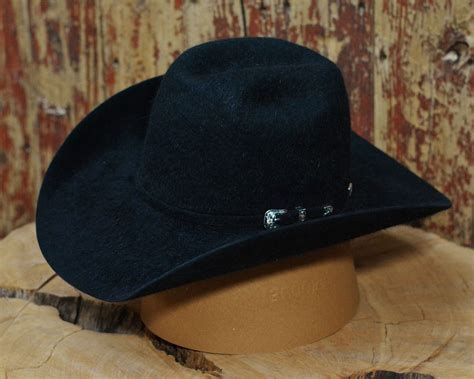 American Hat Co Black Grizzly Felt 20x 4 14″ Brim Open Crown La