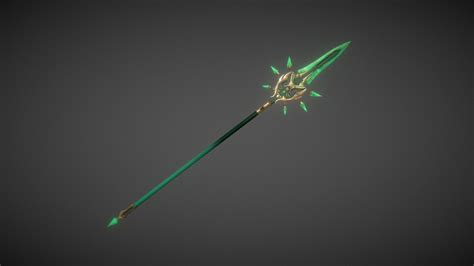 Primordial Jade Winged Spear Genshin Impact 3d Printed Kit