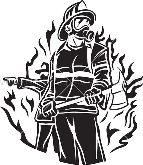 Firefighter Silhouette Svg