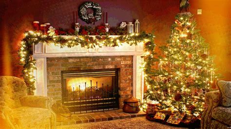 Christmas Fireplace Background ·① Wallpapertag