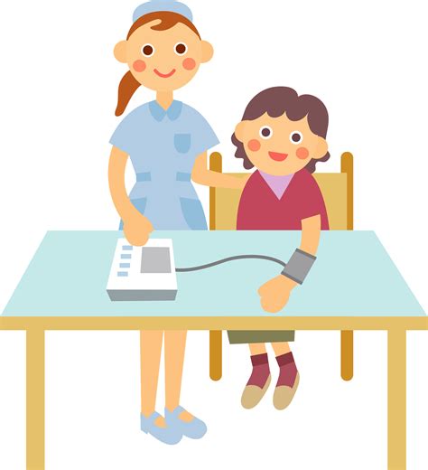 Nurse Is Checking Patients Blood Pressure Clipart Free Download