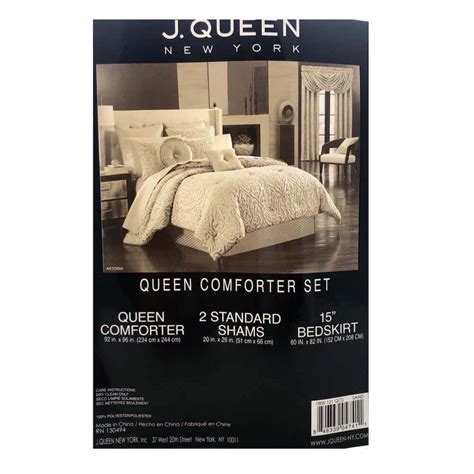 J Queen New York Astoria Sand 4 Piece Queen Comforter Set