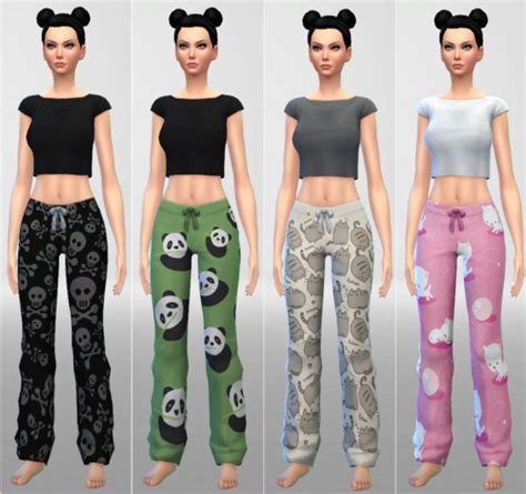Pajamas Bottom Pack Sims 4 Mods Clothes Sims 4 Sims