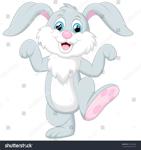 Happy Rabbit Cartoon Stock Vector Illustration 320328506 Shutterstock