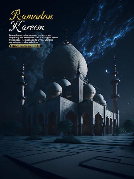 Premium Psd Psd Ramadan Kareem Poster Template