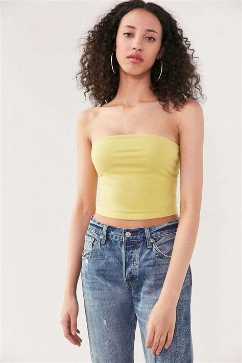 Silence Noise Yellow Tube Top Uo Tube Top Outfits Tube Top Tops