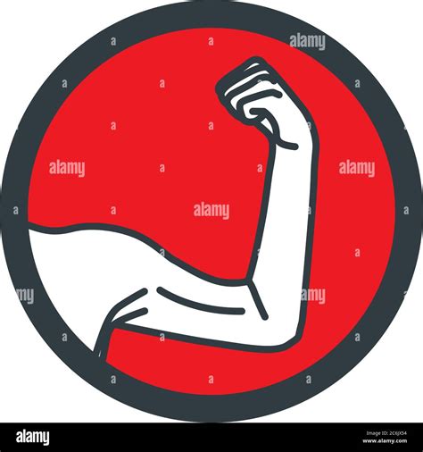 Weak Male Arms With Flexed Biceps Muscles Stock Vector Image And Art Alamy