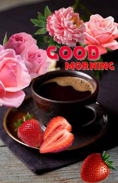 Good Morning Coffee Images With Flowers Morning Walls