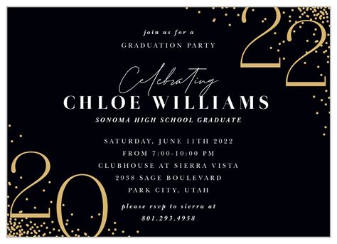 Party Confetti Graduation Invitations By Basic Invite