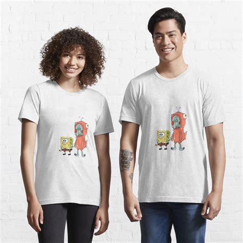 Spongebob And Squidward In A Pink Salmon Suit T Shirt For Sale By