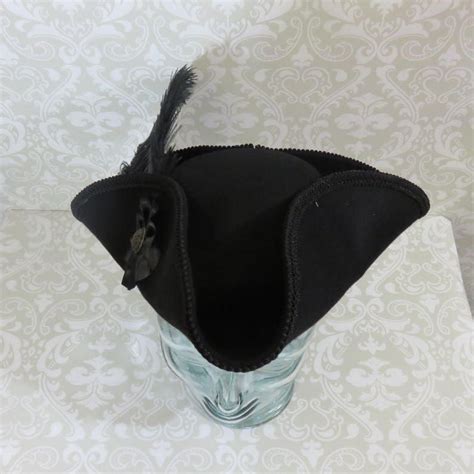 black pirate hat classic tricorn with black trim and etsy costume hats costumes disneyland