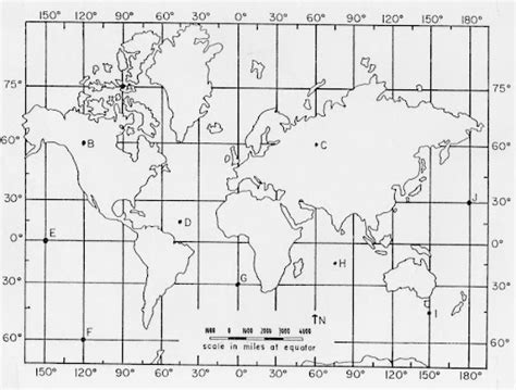 Solved List The Latitudes And Longitudes For Each Location Marked A