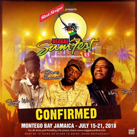 reggae sumfest 2018 sizzla beres hammond and maxi priest confirmed dancehall usa