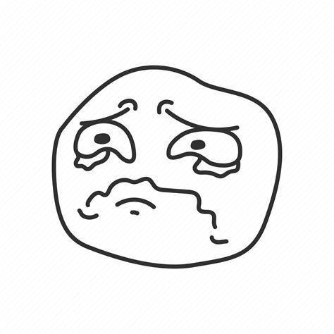 Crying Derp Emotion Funny Meme Sad Sad Face Icon Download On