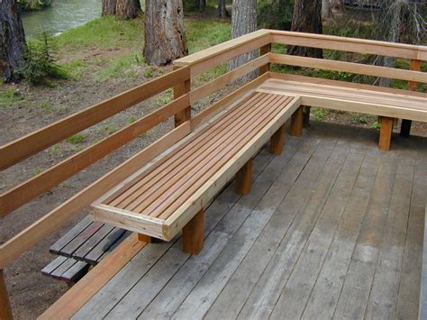 wooden deck railing designs Deck Скамейки на террасе