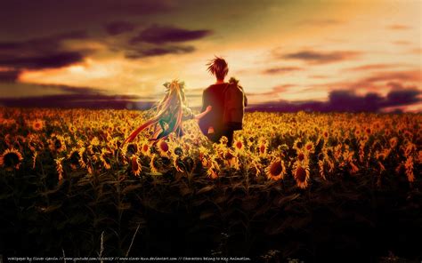 Anime Sunflower Wallpaper Natia Wallpapers