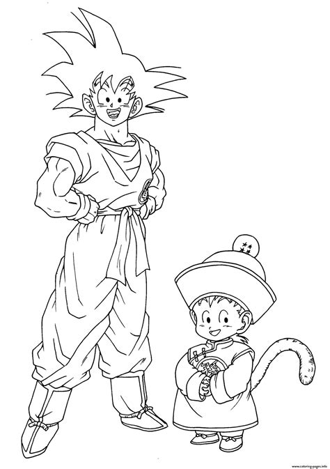 Anime Manga Dragon Ball Z Coloring Page Printable