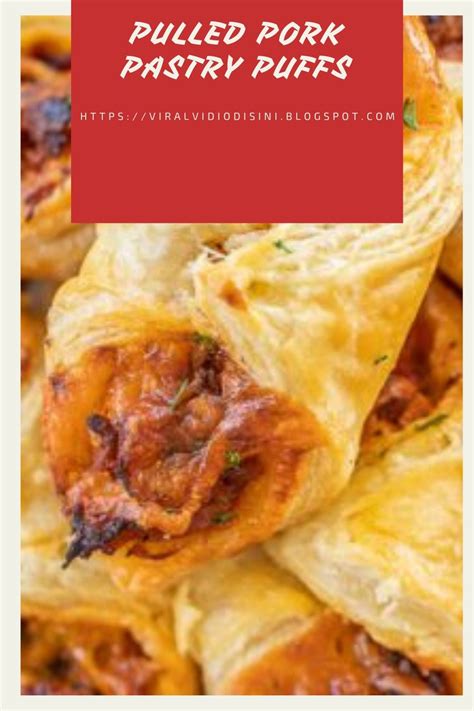 Great recipe for a quick lunch, dinner or party. Pulled Pork Pastry Puffs
